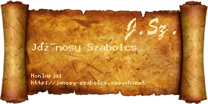 Jánosy Szabolcs névjegykártya